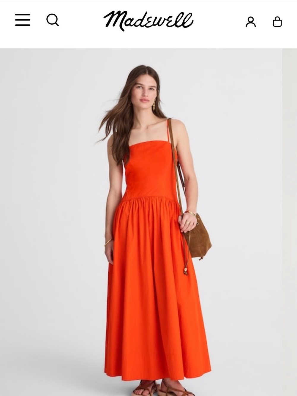 Madewell Poppy Square-Neck Maxi Dress EuroSummer
